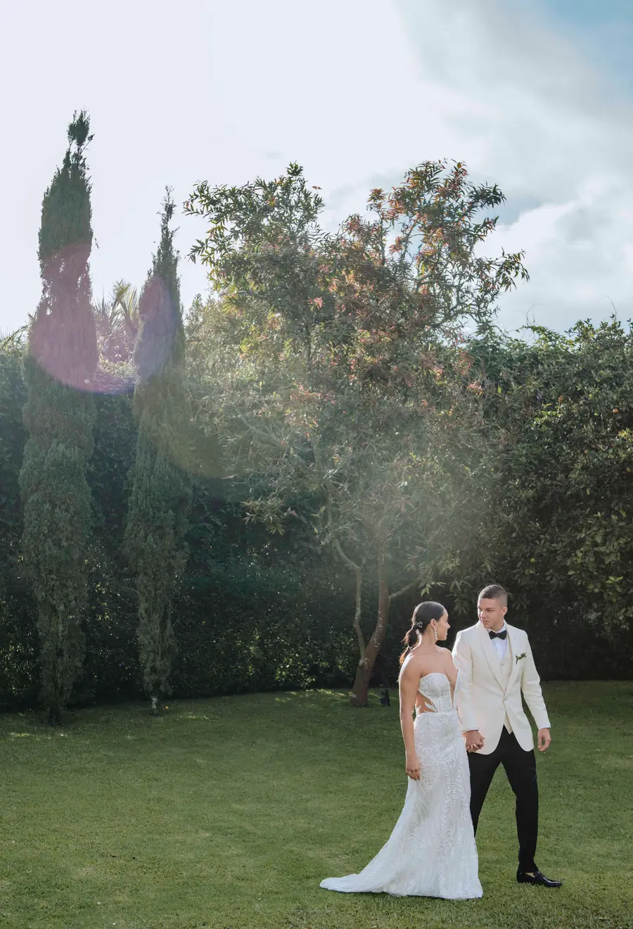 Editorial portrait of a couple after their ceremony