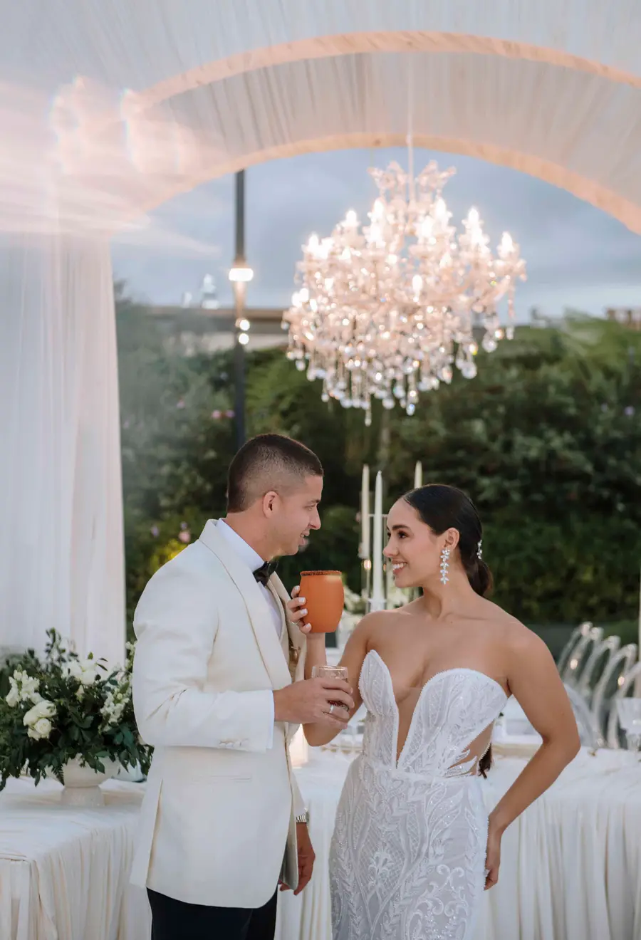 Newlyweds during their first dance